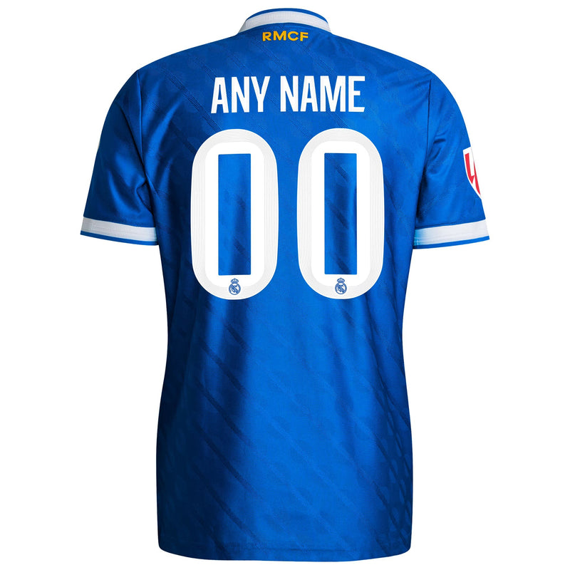Real Madrid adidas 2025/26 Third Authentic Custom Jersey - Blue