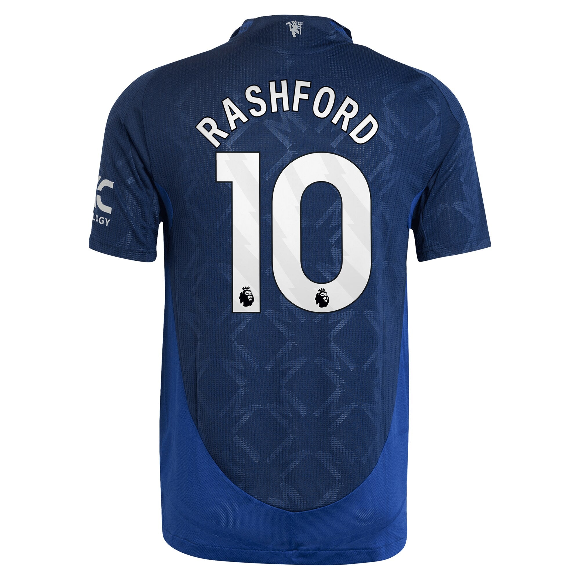 Manchester United EPL adidas Away Shirt 2024-25 with Rashford 10 printing Jersey - Blue