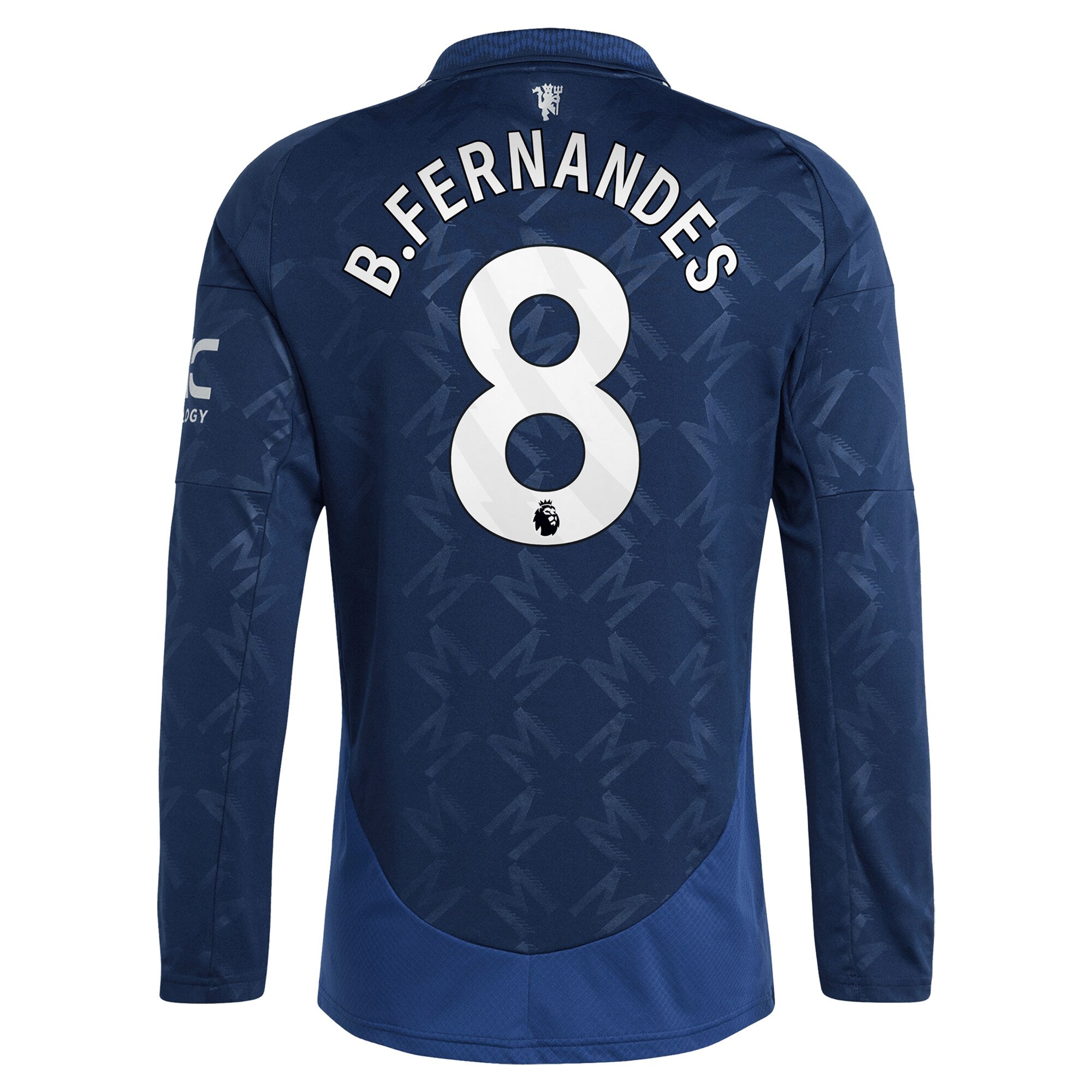 Manchester United EPL adidas Away Shirt 2024-25 - Long sleeve with B.Fernandes 8 printing Jersey - Blue