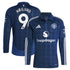Manchester United EPL adidas Away Shirt 2024-25 - Long sleeve with Højlund 9 printing Jersey - Blue - Jersey Teams World