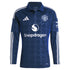 Manchester United EPL adidas Away Shirt 2024-25 - Long sleeve with Højlund 9 printing Jersey - Blue - Jersey Teams World