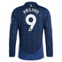 Manchester United EPL adidas Away Shirt 2024-25 - Long sleeve with Højlund 9 printing Jersey - Blue - Jersey Teams World