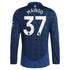 Manchester United EPL adidas Away Shirt 2024-25 - Long sleeve with Mainoo 37 printing Jersey - Blue