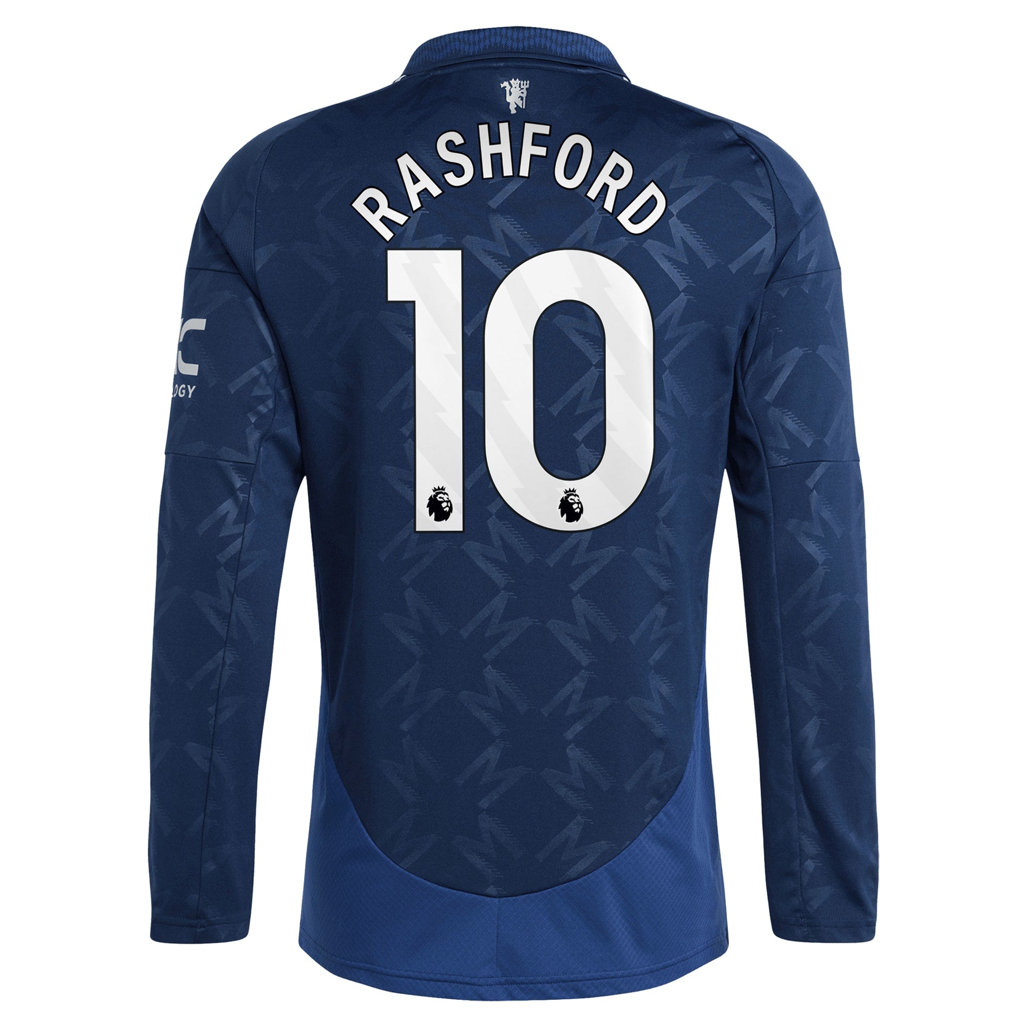 Manchester United EPL adidas Away Shirt 2024-25 - Long sleeve with Rashford 10 printing Jersey - Blue - Jersey Teams World