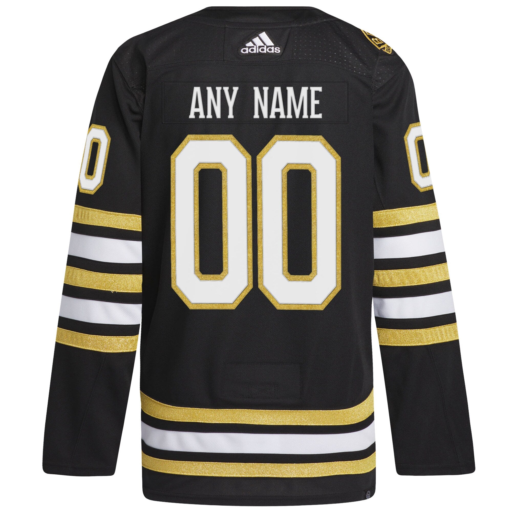 Boston Bruins adidas 100th Anniversary Primegreen Custom Jersey - Black