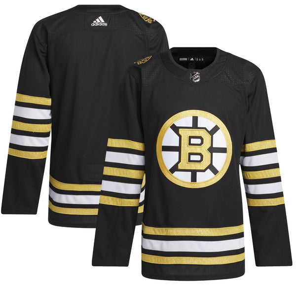Boston Bruins adidas 100th Anniversary Primegreen Jersey - Black