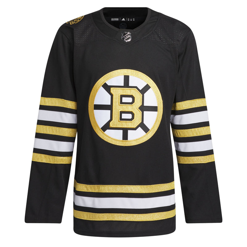 Boston Bruins adidas 100th Anniversary Primegreen Jersey - Black