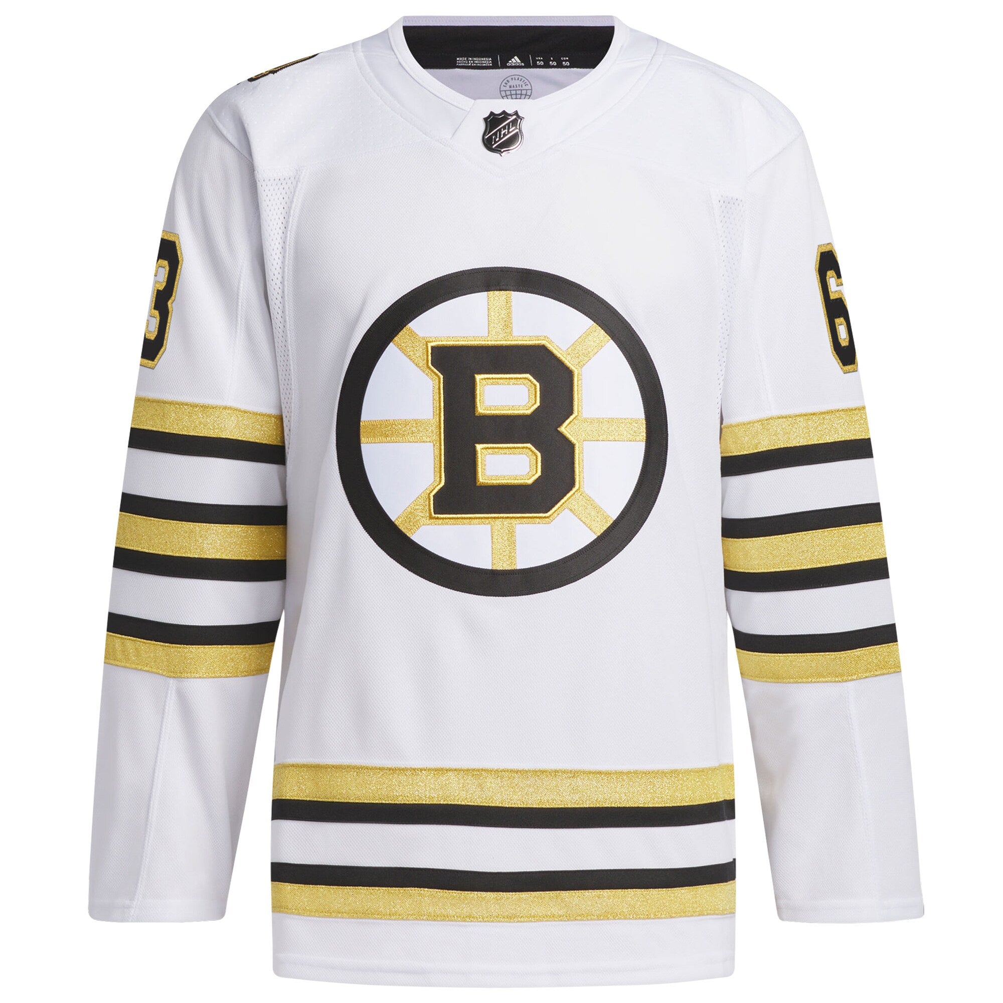Brad Marchand Boston Bruins adidas Primegreen 100th Anniversary Player Jersey - White - Jersey Teams World
