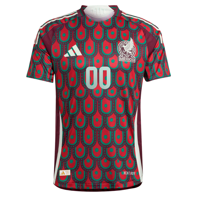 Mexico National Team adidas 2024 Home Custom Jersey - Burgundy