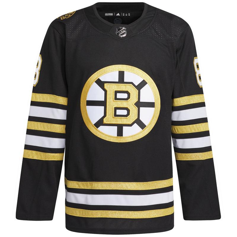 David Pastrnak Boston Bruins adidas Primegreen 100th Anniversary  Player Jersey - Black