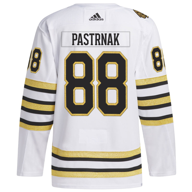 David Pastrnak Boston Bruins adidas Primegreen 100th Anniversary  Player Jersey - White
