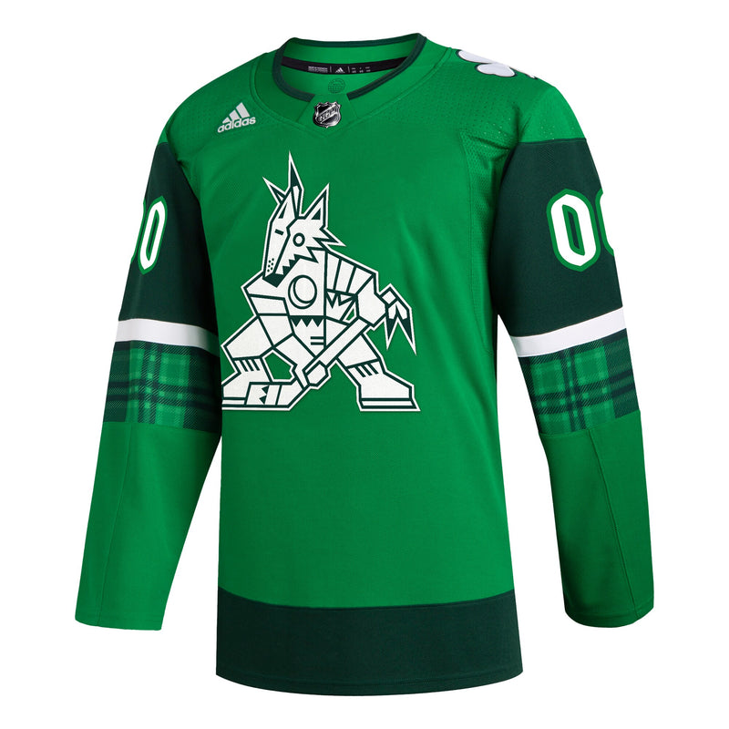 Arizona Coyotes adidas St. Patrick's Day Custom Jersey - Kelly Green