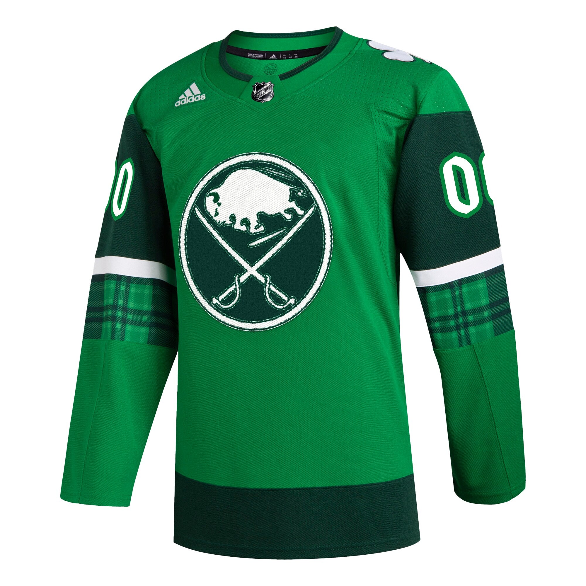 Buffalo Sabres adidas St. Patrick's Day Custom Jersey - Kelly Green