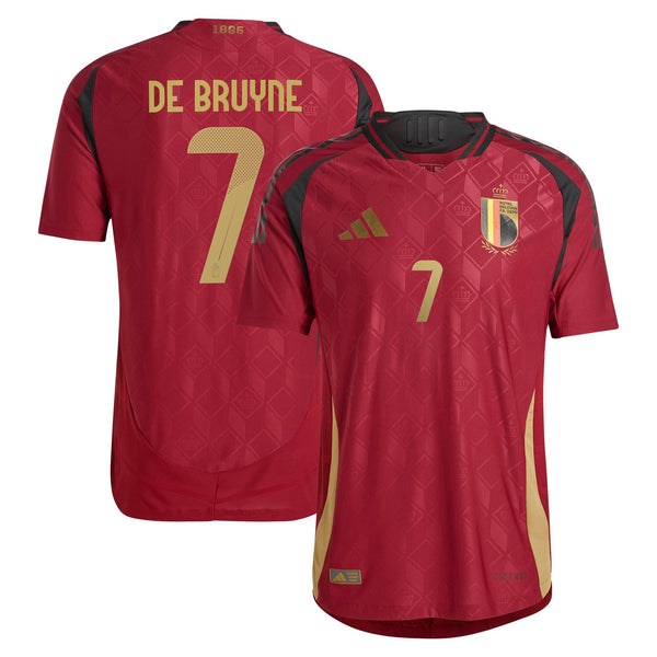 Kevin De Bruyne Belgium National Team adidas 2024 Home Player Jersey - Burgundy