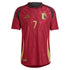 Kevin De Bruyne Belgium National Team adidas 2024 Home Player Jersey - Burgundy