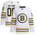 Boston Bruins adidas 100th Anniversary Primegreen Custom Jersey - White