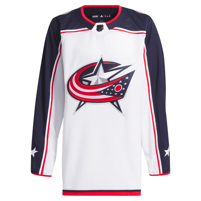 Columbus Blue Jackets adidas Away Primegreen Custom Jersey - White