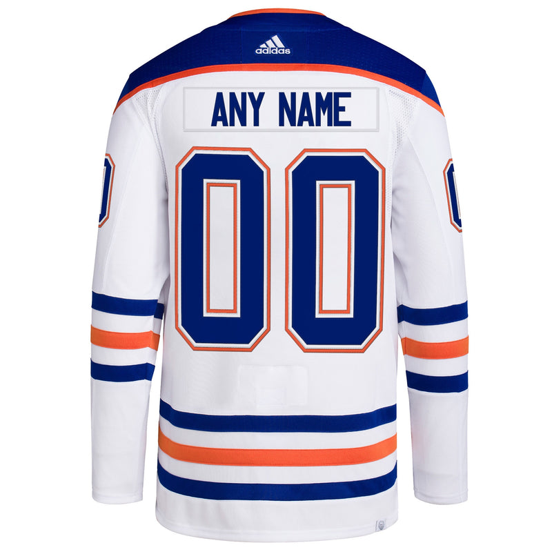 Edmonton Oilers adidas Away Primegreen Custom Jersey - White