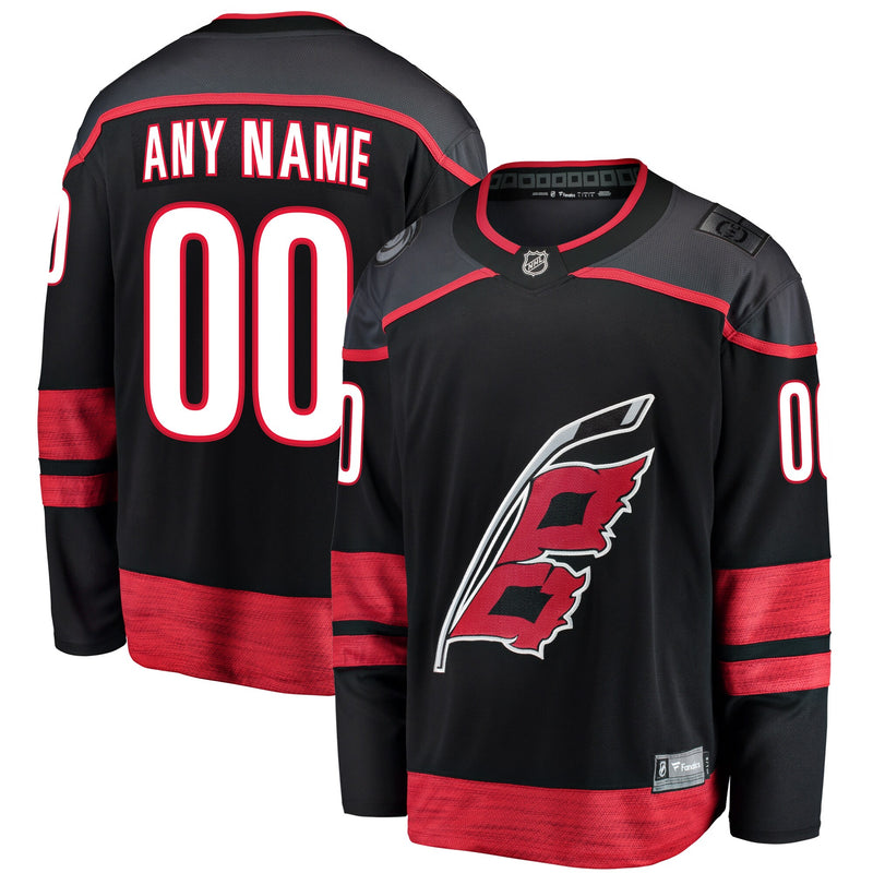 Carolina Hurricanes Fanatics Home Breakaway Custom Jersey - Black