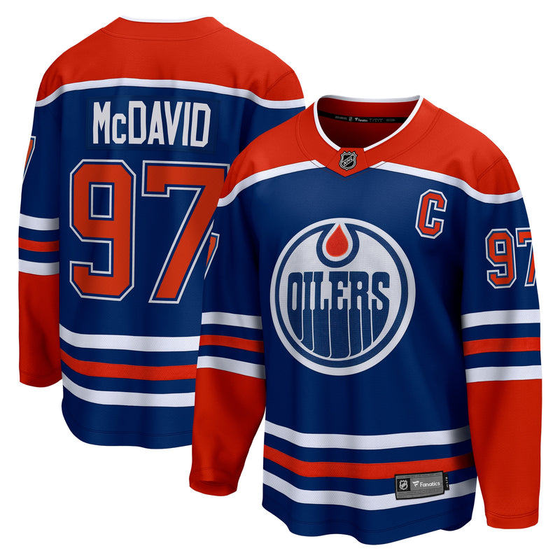 Connor McDavid Edmonton Oilers Fanatics Home Breakaway Jersey - Royalb