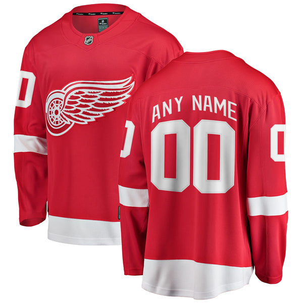 Detroit Red Wings Fanatics Home Breakaway Custom Jersey - Red