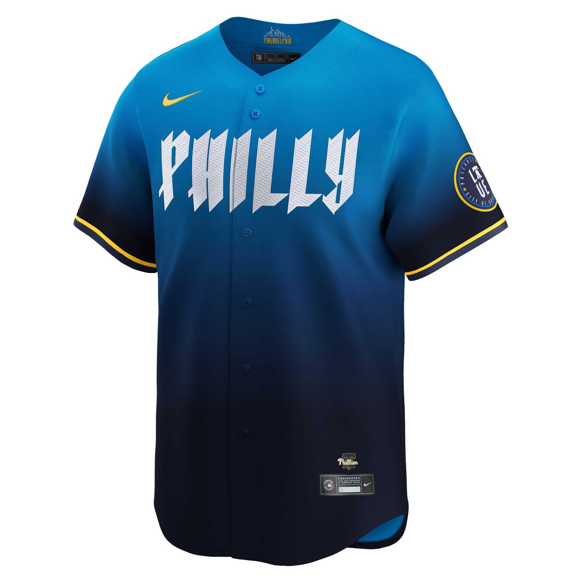 Philadelphia Phillies Nike 2024 City Connect Limited Custom Jersey - Blue - Jersey Teams World