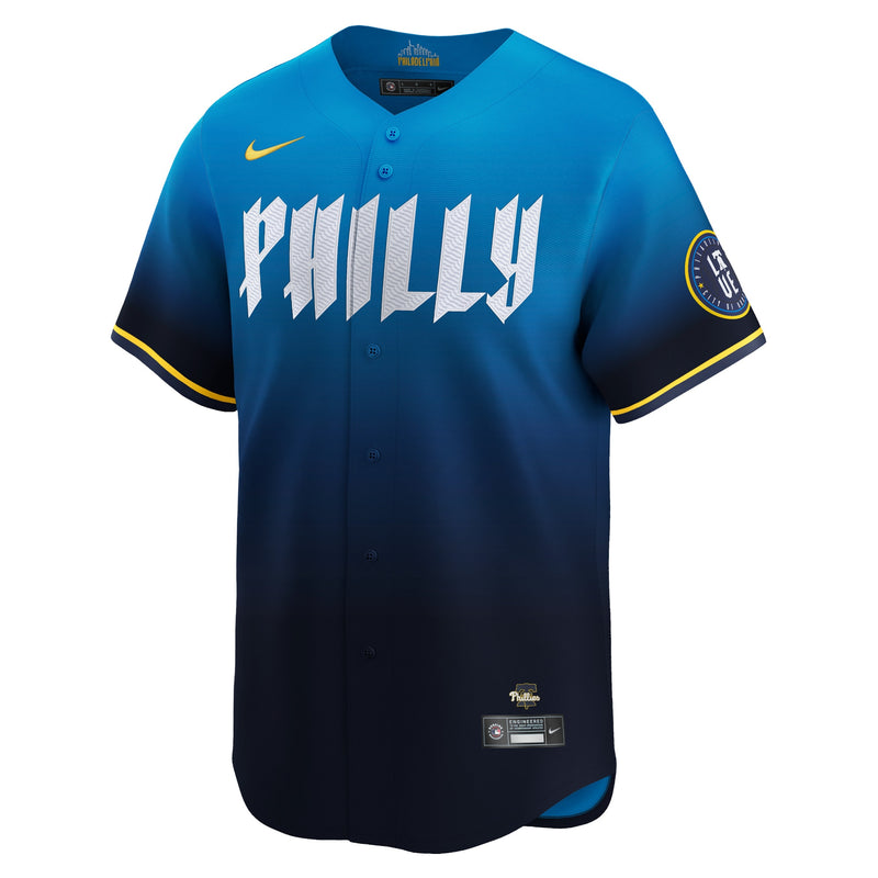 Philadelphia Phillies Nike 2024 City Connect Limited Custom Jersey - Blue