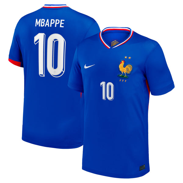 Kylian Mbappe France National Team Nike 2024 Home Jersey - Blue