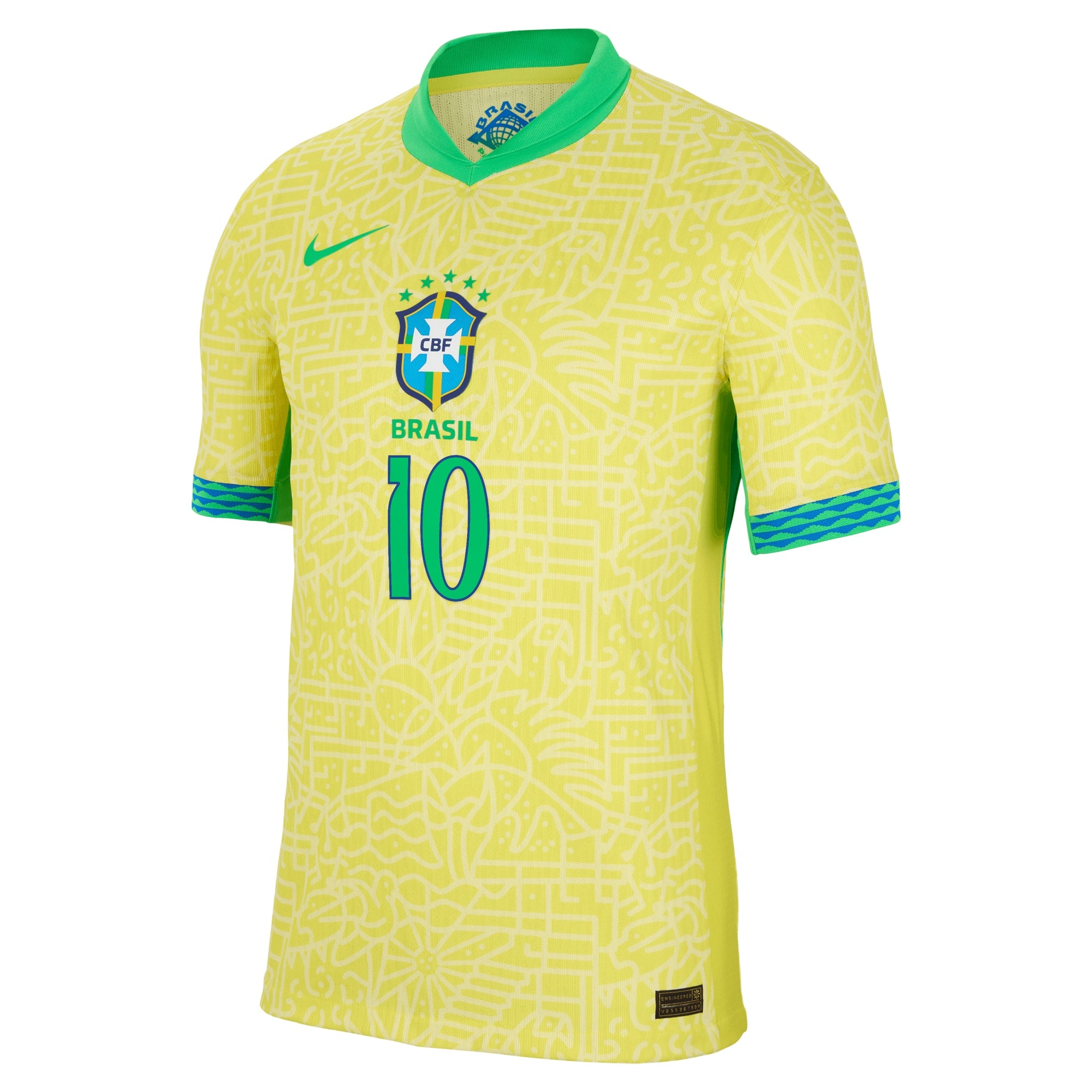 Neymar Jr. Brazil National Team Nike 2024 Home Match Player Jersey – Yellow - Jersey Teams World