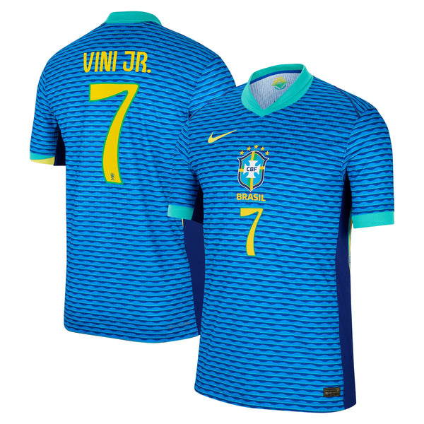 Vini Jr. Brazil National Team Nike 2024 Away Jersey - Blue