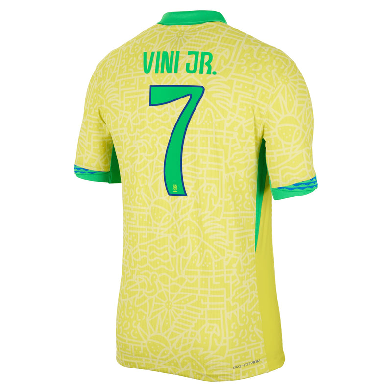 Vini Jr. Brazil National Team Nike 2024 Home Jersey - Yellow