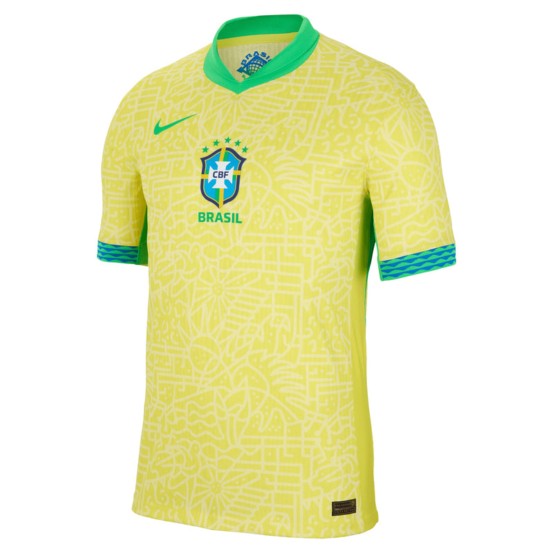Brazil National Team Nike 2024 Home Match Custom Jersey – Yellow