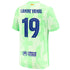 Nike Lamine Yamal Barcelona third jersey 2025 in light green with number 19 and player name on back