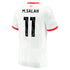 Nike Mohamed Salah Liverpool 2025 jersey white with black number 11 and red trim on sleeves