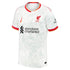 Nike Mohamed Salah Liverpool 2025 jersey in white with red and yellow trim and club logo