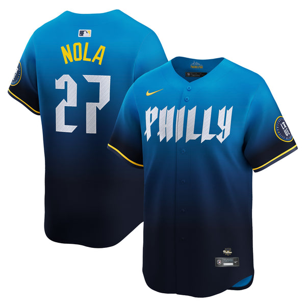 Philadelphia Phillies Nike Limited City Connect Jersey - Navy - Aaron Nola - Mens