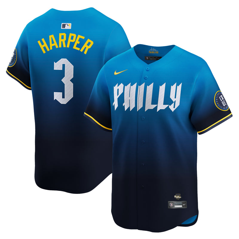 Philadelphia Phillies Nike Limited City Connect Jersey - Navy - Bryce Harper