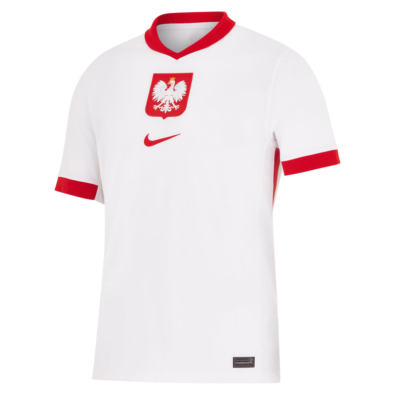 Poland Nike Home Stadium Shirt 2024 Custom Jersey - White