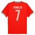 Puma Cristiano Ronaldo Portugal jersey 2025 in red showing back with number 7 and Ronaldo name
