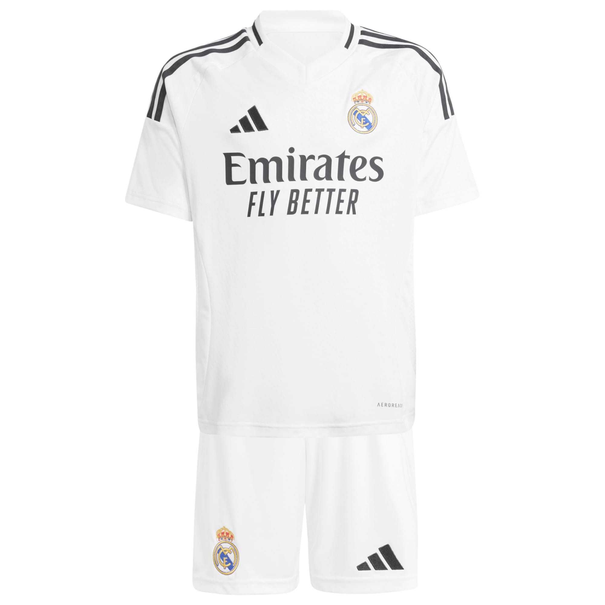 Real Madrid adidas Home Kids 2024-25 with Bellingham 5 printing Jersey - White