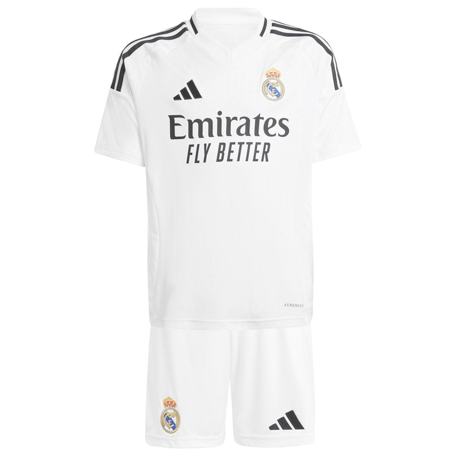 Real Madrid adidas Home Kids 2024-25 with Mbappé 9 printing Jersey - White - Jersey Teams World