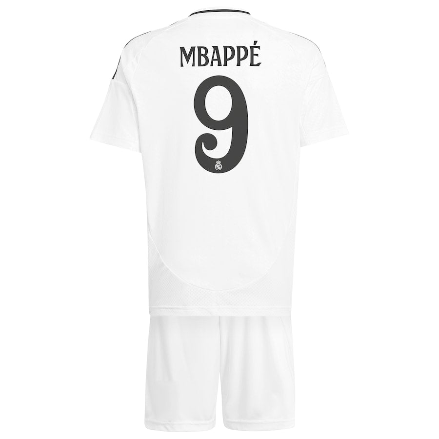 Real Madrid adidas Home Kids 2024-25 with Mbappé 9 printing Jersey - White - Jersey Teams World