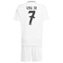 Real Madrid adidas Home Youthkit 2024-25 with Vini Jr. 7 printing Jersey - White