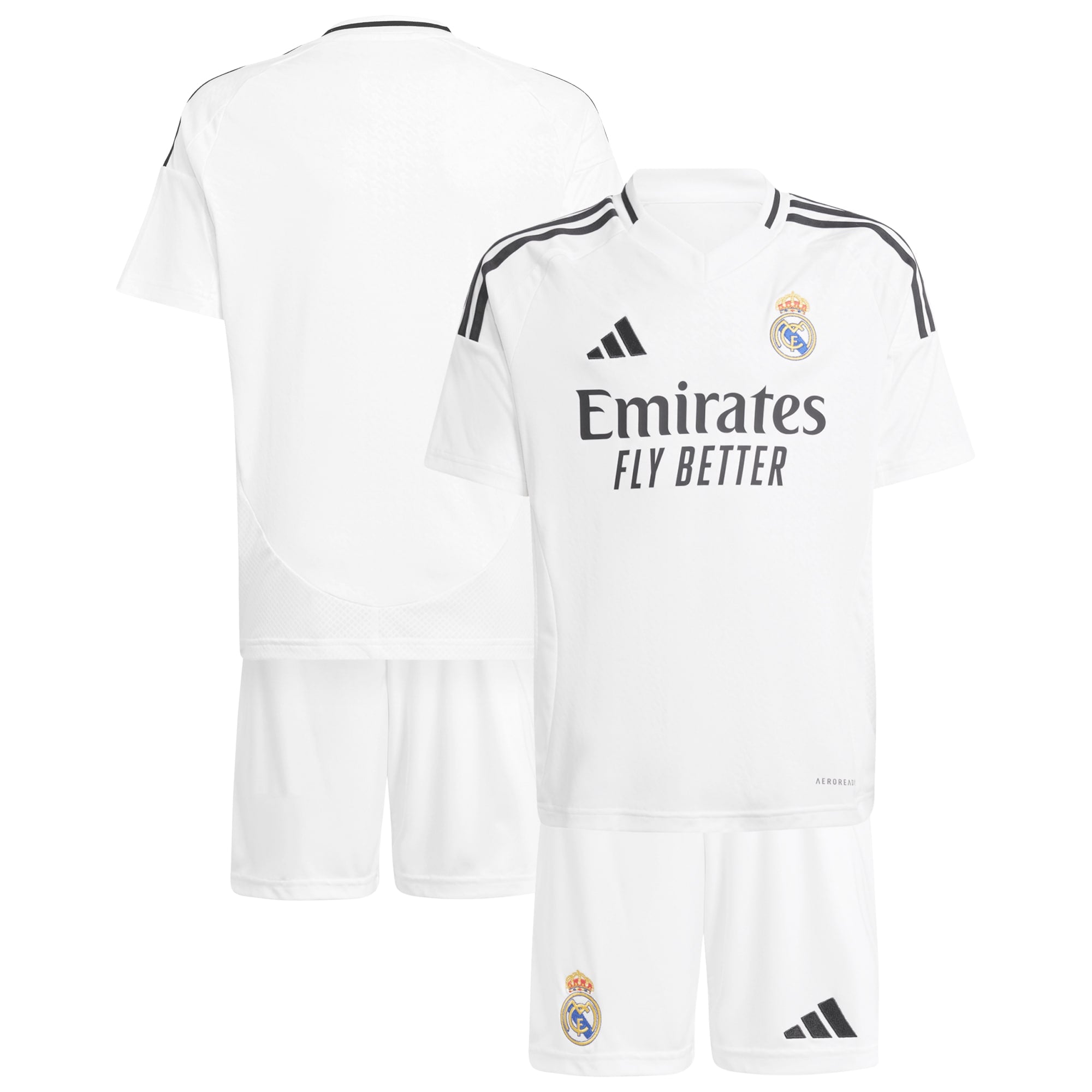 Real Madrid adidas Home Kids 2024-25 Custom Jersey - White