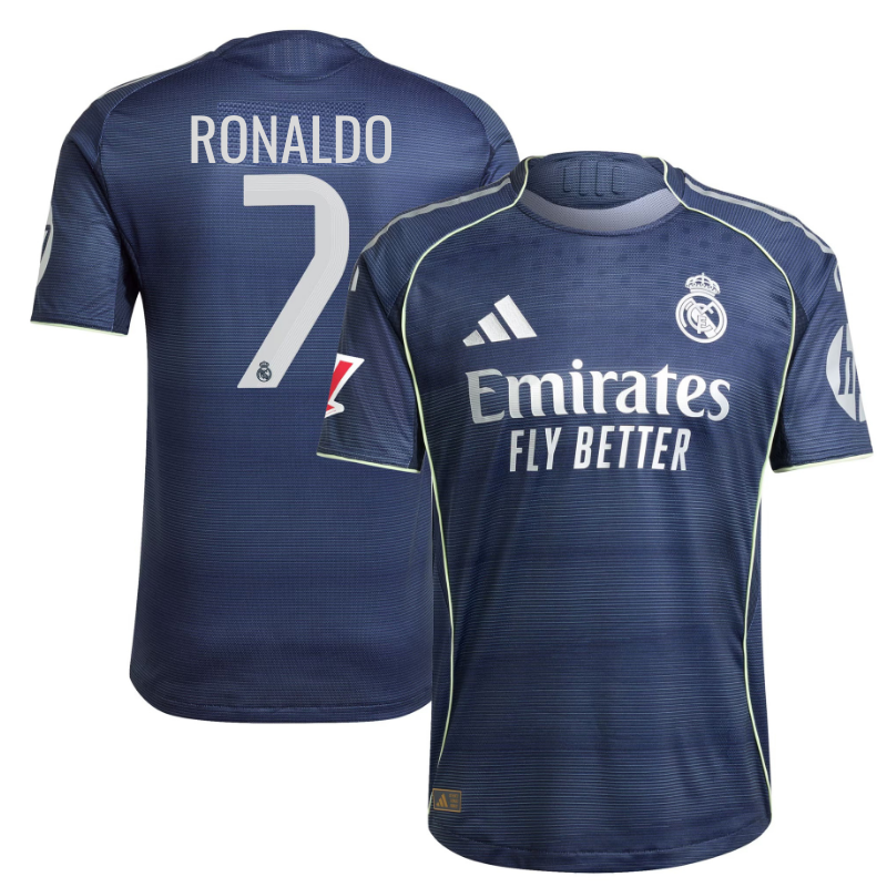 Cristiano Ronaldo 7 Real Madrid adidas 2025/26 Away Player Jersey - Blue - Jersey Teams World