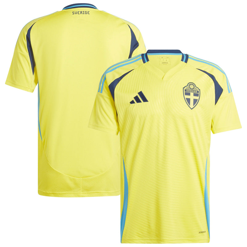 Sweden adidas Home Shirt 2024 Custom Jersey - Yellow