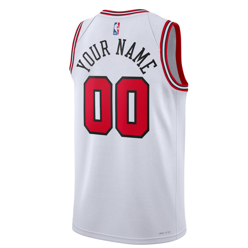 Chicago Bulls Nike Unisex Swingman Custom Jersey White - Association Edition