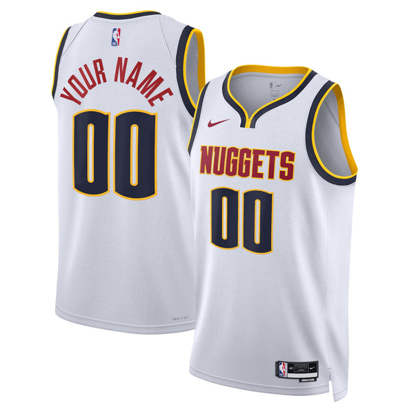 Denver Nuggets Nike Unisex Swingman Custom Jersey White - Association Edition