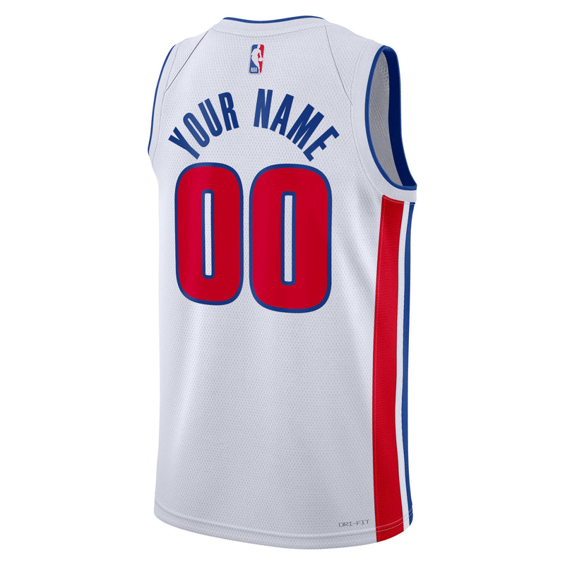 Detroit Pistons Nike Unisex Swingman Custom Jersey White - Association Edition