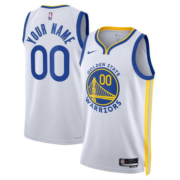 Golden State Warriors Nike Unisex Swingman Custom Jersey White - Association Edition